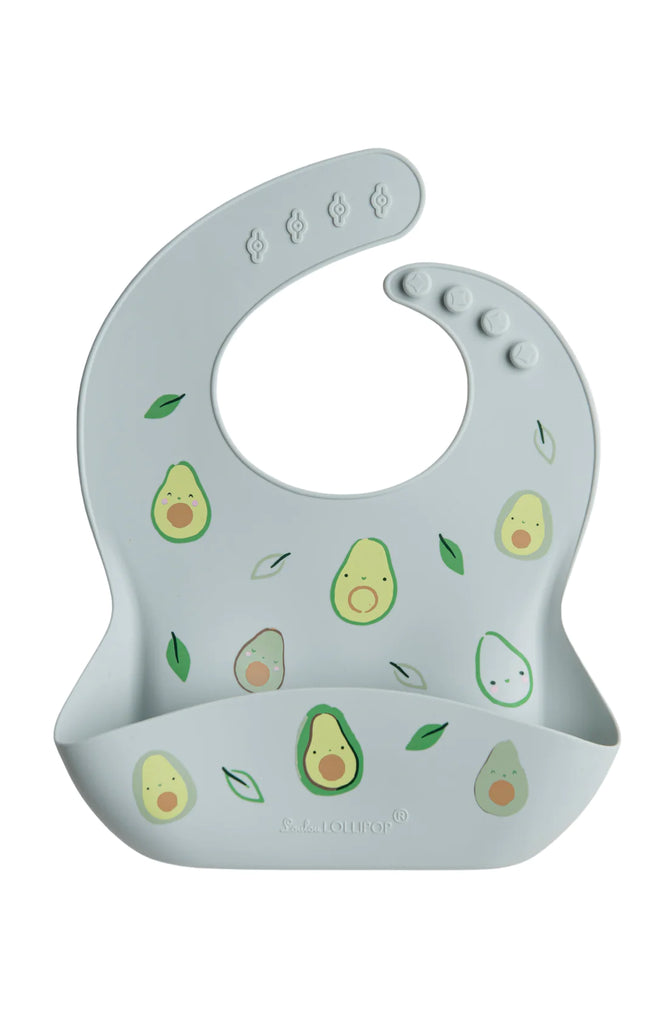 Loulou Lollipop Silicone Bibs avocado