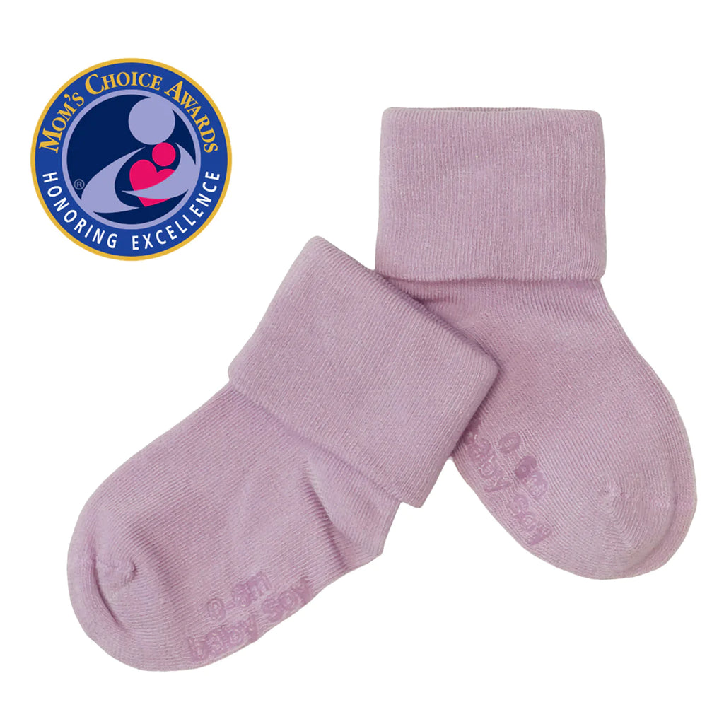 Babysoy Baby Solid Colored Non-Slip Stay-on Socks
