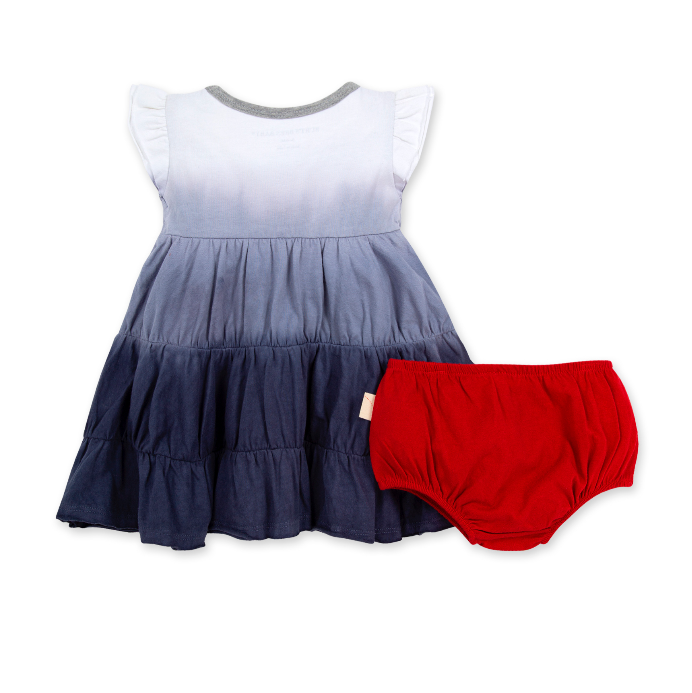 Burt's Bees Dip Dyed Dress & Diaper Cover Set