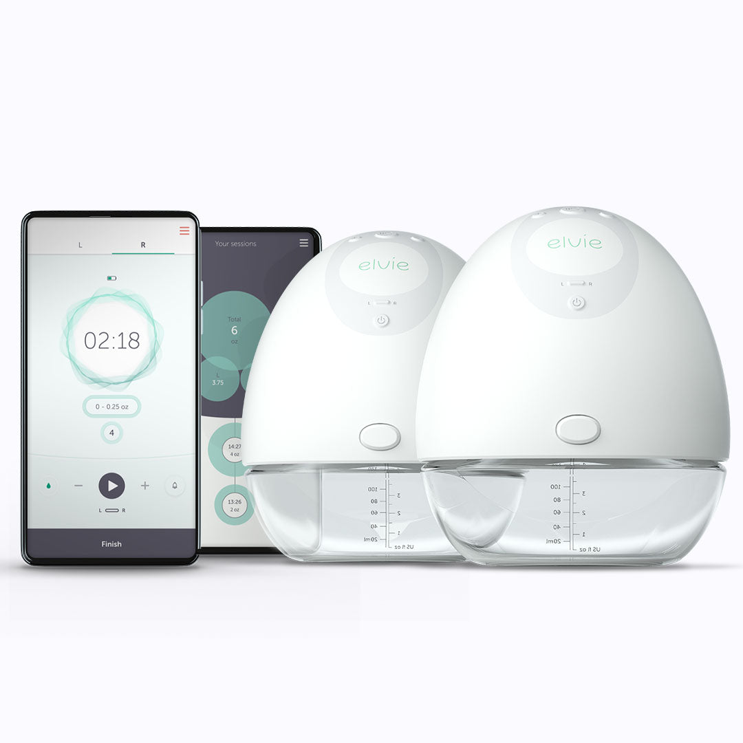 Close Up of Double Electric Elvie Breast Pump with App Example from Healthy Horizons, Inc.