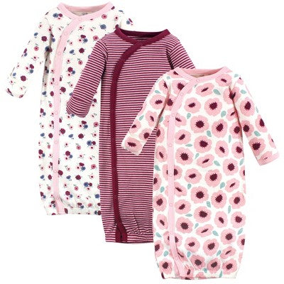 Hudson Baby Cotton Gowns 3 Pack blush blossom