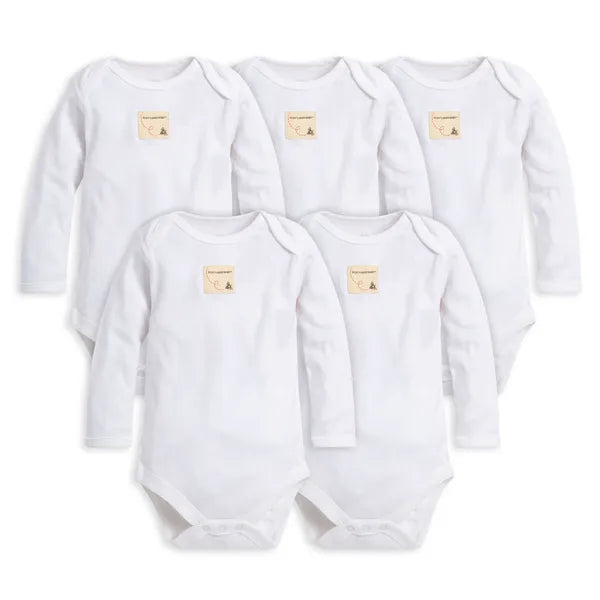 Burt's Bees Organic Long Sleeve Baby Bodysuits 5 Pack