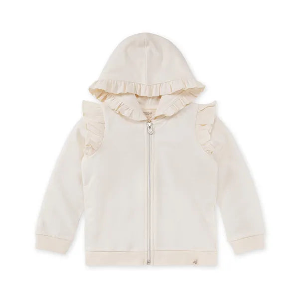 Burt s Bees Baby Ruffled Zip Front Hoodie Healthy Horizons