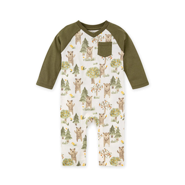 Burt's Bees Beary Fun Forest Organic Cotton Jumpsuit