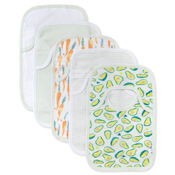 Burt's Bees Multi Pack Organic Cotton Pull On Bibs