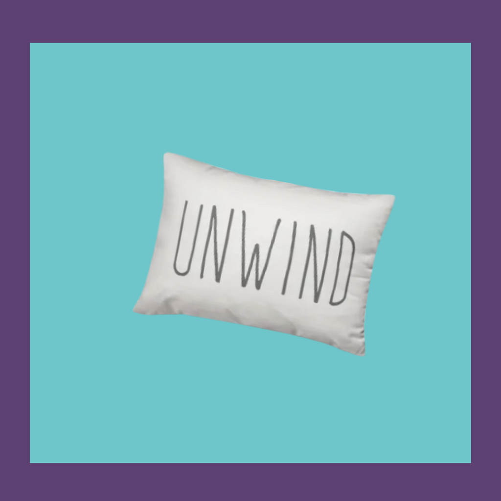 White “Unwind” Lumbar Pillow