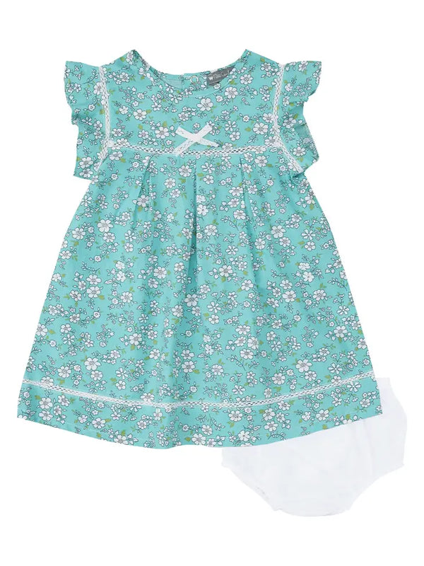 Petit Confection Aqua Floral Dress