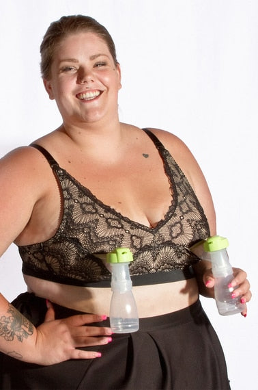 The Dairy Fairy Ruby Plus Nursing Bra in Black 