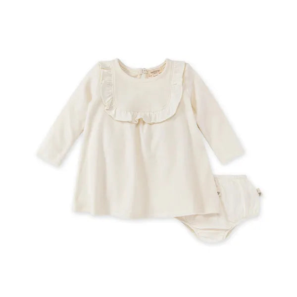 Burt's Bees Velour Ruffle Organic Dress & Diaper Cover Set