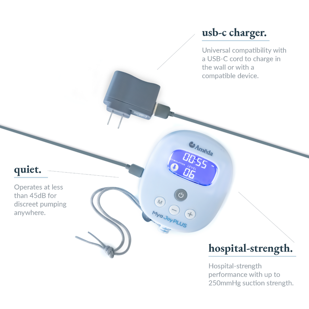 Ameda Mya Joy Plus Double Electric Breast Pump with Tote Bag
