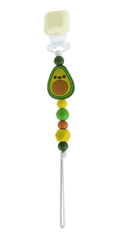 Loulou Lollipop Lolli Pacifier Clip avocado