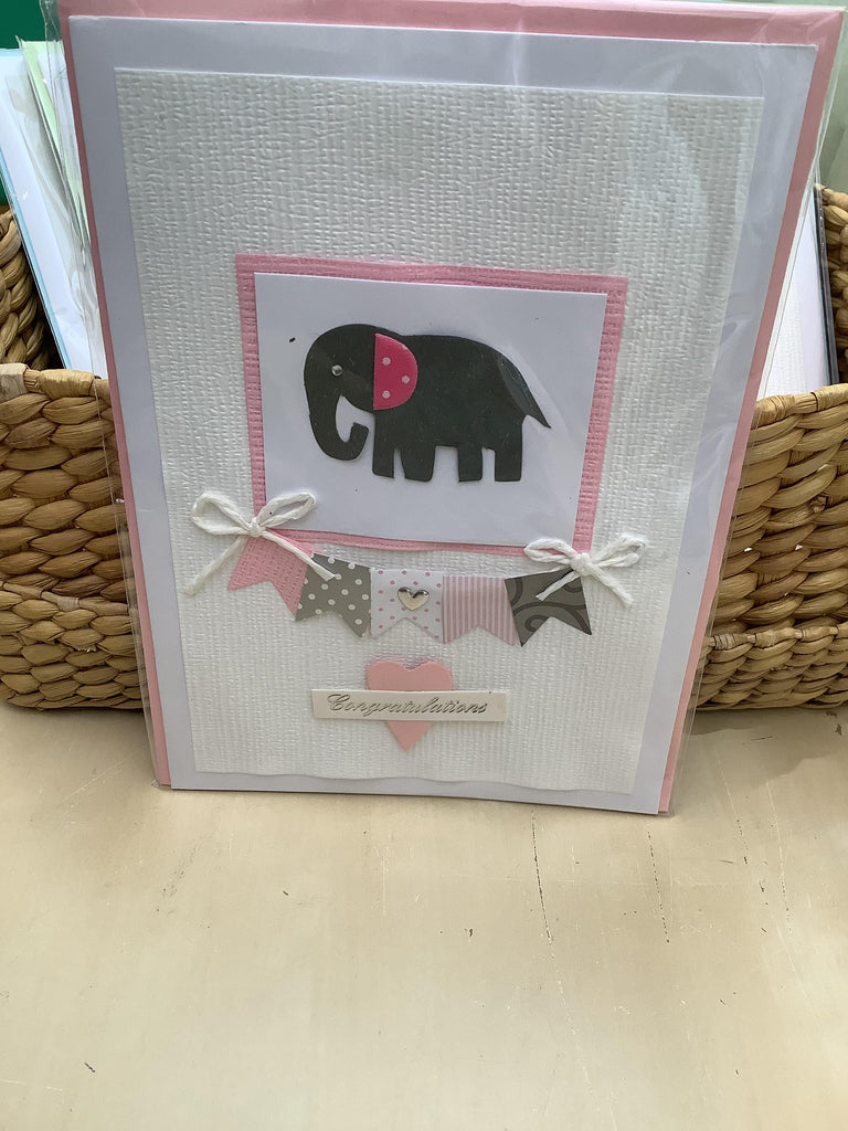 Baby Elephant Gift Bags and Handmade Cards (Sold Separately)