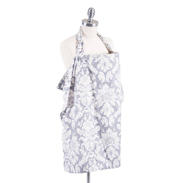 Bebe Au Lait Premium Cotton & Muslin Nursing Covers chateau silver