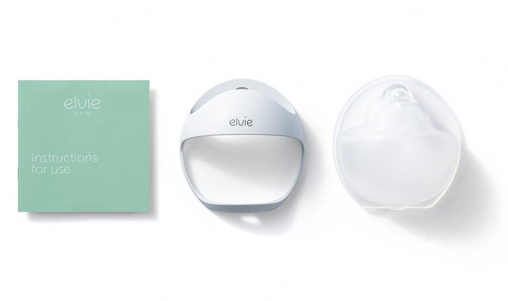 Elvie curve シリコン手動、ハンズフリー搾乳機 ふくらませる