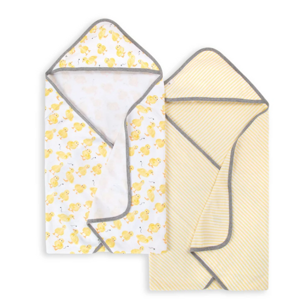 Burt's Bees Organic Hooded Towel 2 Pack little ducks