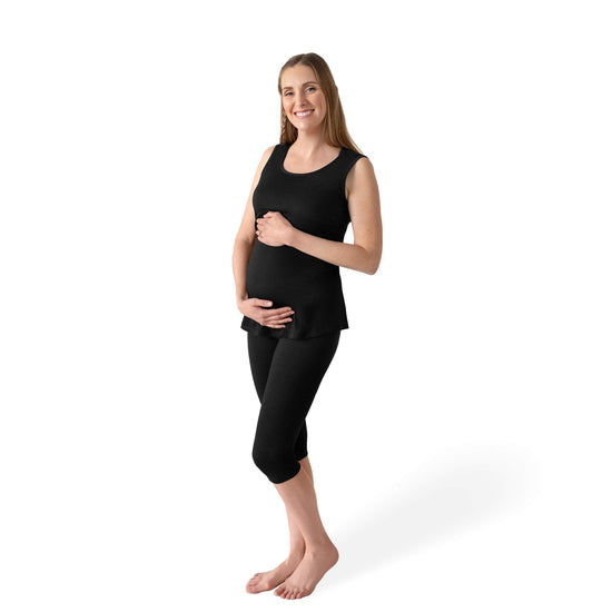 Kindred Bravely June Maternity & Nursing Tank and Capri Pajama Set - Black - Healthy Horizons Breastfeeding Centers, Inc. 