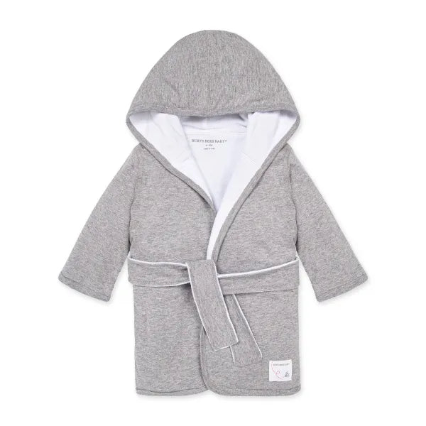 Burt's Bees Organic Baby Hooded Robe heather grey