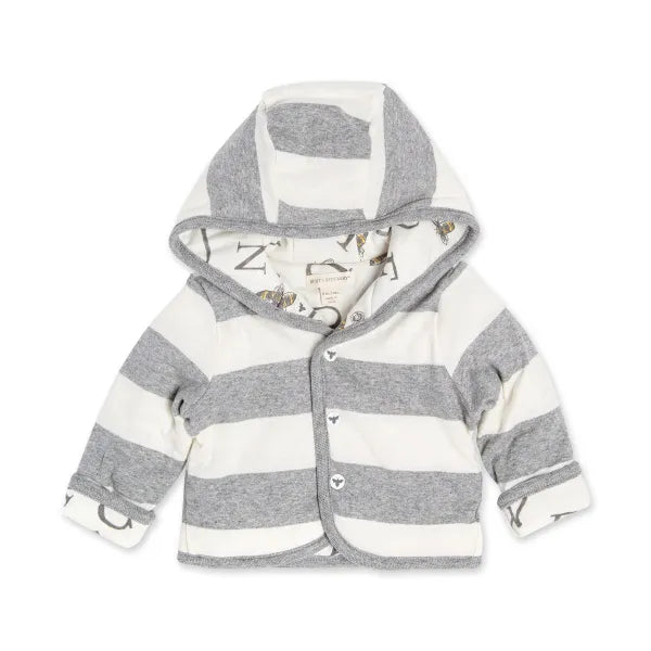 Burt's Bees Watercolor A-Bee-C Reversible Organic Jacket heather grey