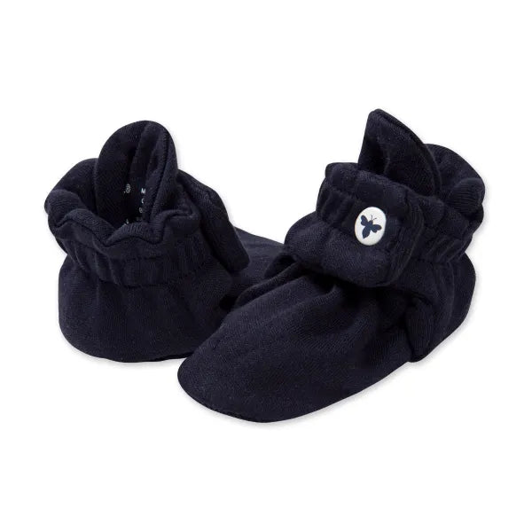 Burt's Bees Quilted & Solid Organic Cotton Baby Booties midnight