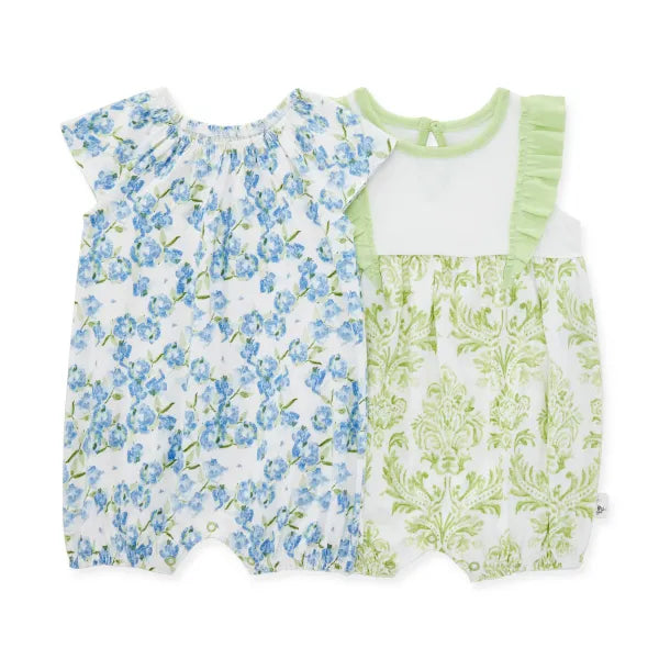 Burt's Bees Rose Garden Organic Cotton Bubble Romper Set 2 Pack