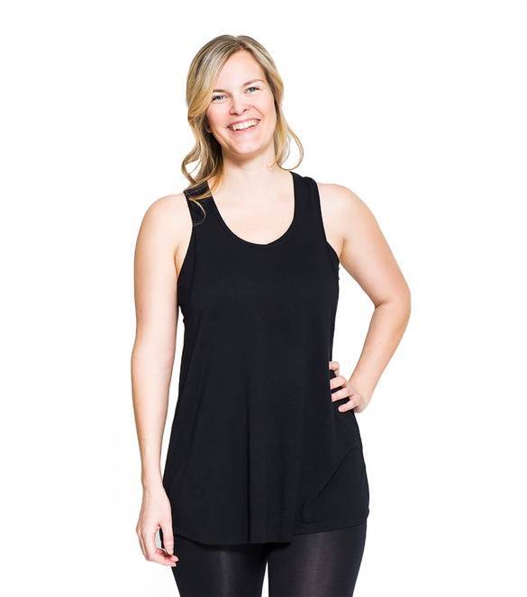 Momzelle Tina Black Nursing Tank